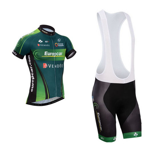 2014 Maillot Europcar Tirantes Mangas Cortas verde